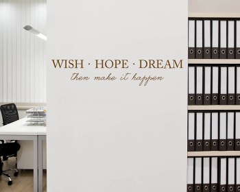 Wish Hope Dream Quotes Wall Decal Motivational Vinyl Art Stickers Wish Hope Dream Quotes Wall Decal Motivational Vinyl Art Stickers